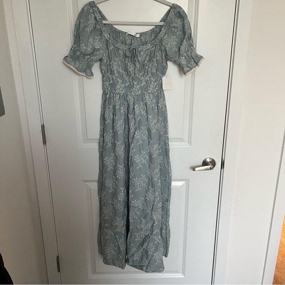 NEW Altar’d State Blue Floral Midi Dress Size XS NWT - Picture 4 of 8